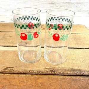 Corelle farm fresh glass tumblers red green replacement